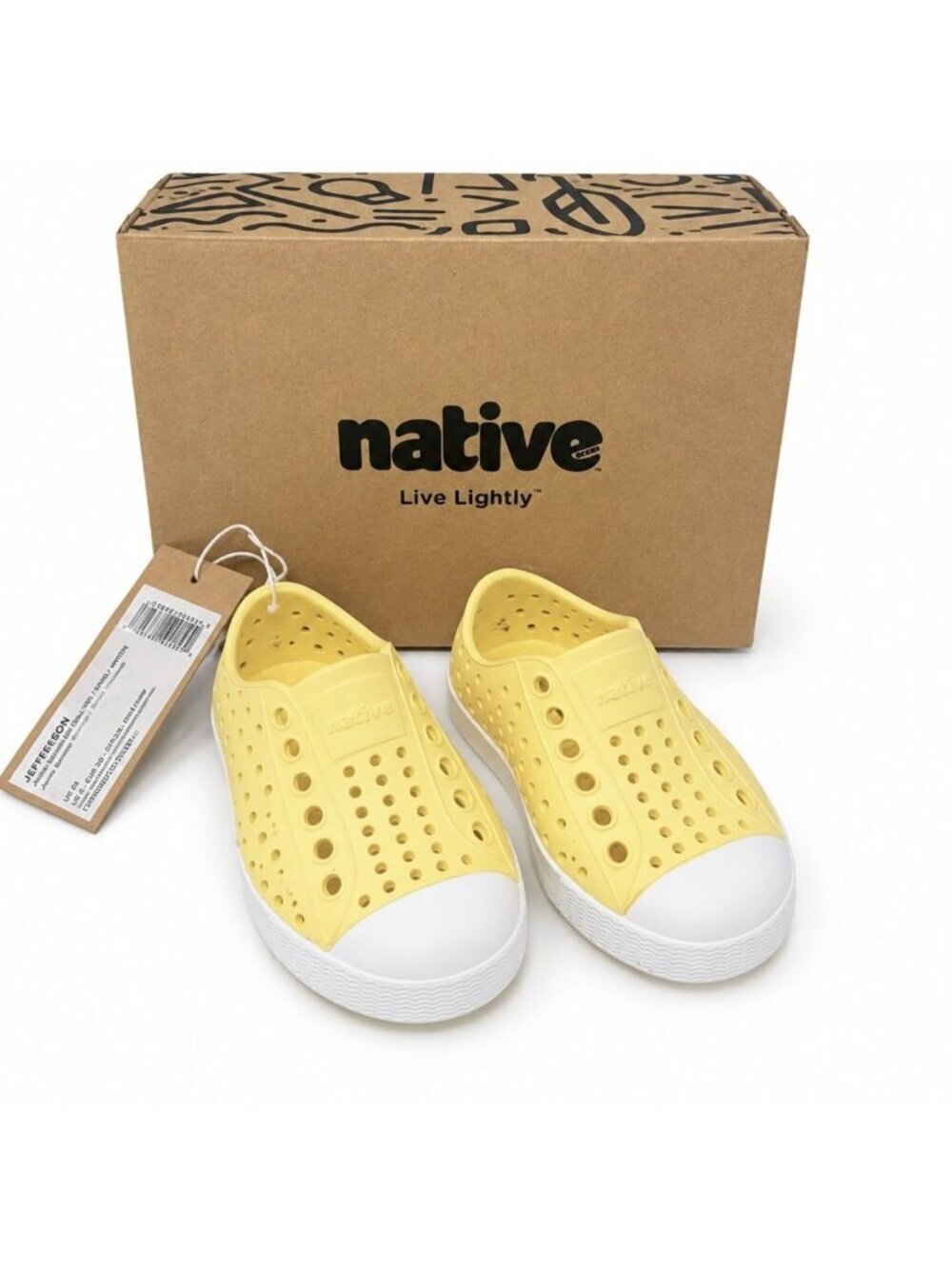 Native Jefferson Toddler EVA Slip-On Water Shoes Sneakers “Gone Bananas” Size C5